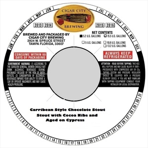 Cigar City Brewing Caribbean Style Chocolate Stout