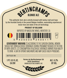 Bertinchamps Blonde October 2015