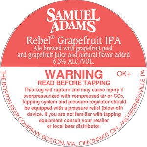 Samuel Adams Rebel Grapefruit IPA October 2015