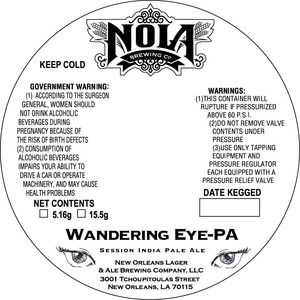 Nola Brewing Company Wandering Eye Pa November 2015