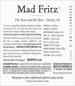 Mad Fritz The Bear And The Bees November 2015