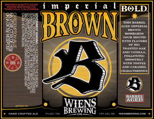 Wiens Brewing Company Barrel Aged Imperial Brown November 2015