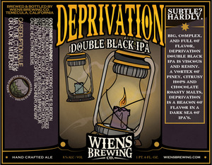 Wiens Brewing Company Deprivation November 2015