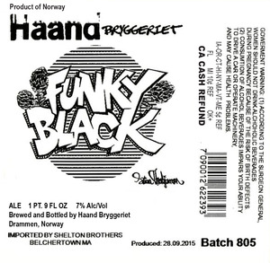 Haand Bryggeriet Funky Black November 2015