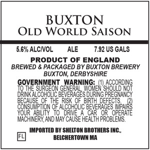 Buxton Old World Saison November 2015