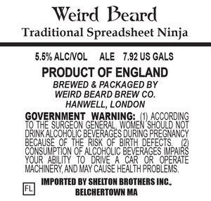Weird Beard Traditional Spreadsheet Ninja November 2015