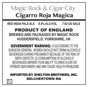 Magic Rock Cigarro Roja Magica November 2015
