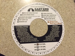 East End Brewing Company Steel Cut Oatmeal Stout December 2015