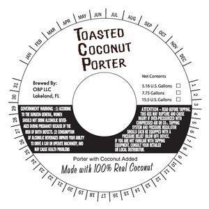 Toasted Coconut Porter October 2015