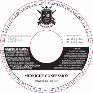 Macdowell Brew Kitchen Midnight Confession November 2015