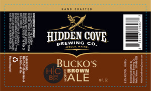 Hidden Cove Brewing Co. Bucko's Hoppy Brown Ale October 2015