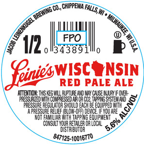 Leinenkugel's Wisconsin Red Pale Ale November 2015