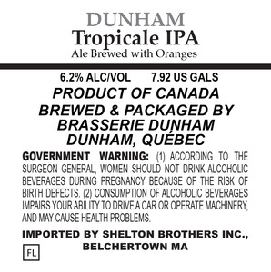 Dunham Tropicale IPA November 2015