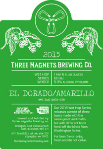 2015 El Dorado/amarillo Wet Hop Pale Ale November 2015