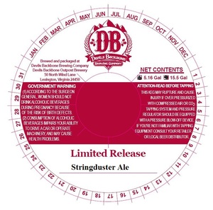 Devils Backbone Brewing Company Stringduster Ale November 2015