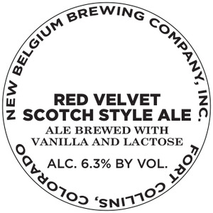 New Belgium Brewing Company, Inc. Red Velvet Scotch Style Ale November 2015