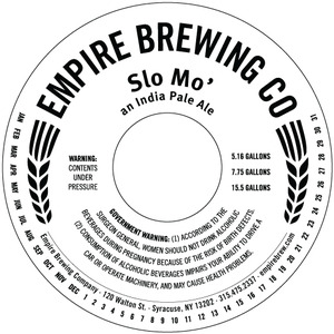 Empire Brewing Company Slo Mo' November 2015