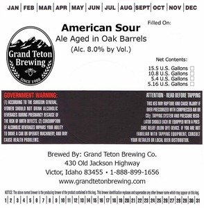 Grand Teton Brewing Company American Sour November 2015