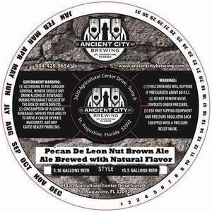 Ancient City Brewing Co. Pecan Deleon Nut Brown Ale
