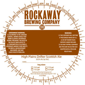 Rockaway Brewing Company High Plains Drifter Scottish Ale November 2015