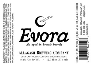 Allagash Brewing Company Evora November 2015