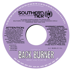 Southern Tier Brewing Company Back Burner