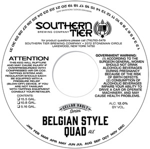 Southern Tier Brewing Company Cellar Vault Series: Belgian Style Quad