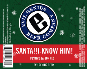 Evil Genius Beer Company Santa I Know Him