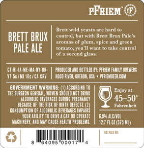 Pfriem Family Brewers Brett Brux Pale Ale