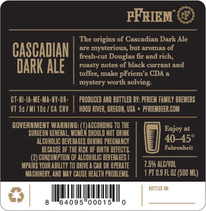 Pfriem Family Brewers Cascadian Dark Ale