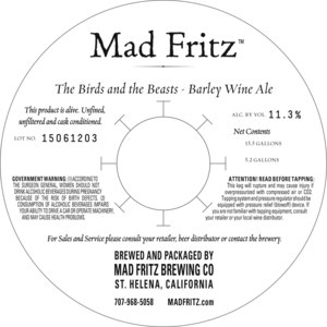 Mad Fritz The Birds And The Beasts November 2015