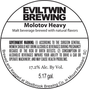 Evil Twin Brewing Molotov Heavy November 2015