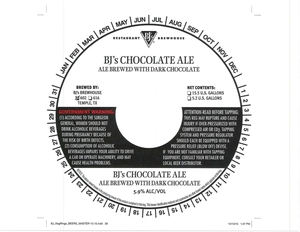 Bj's Chocolate Ale November 2015