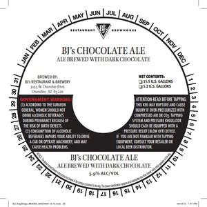 Bj's Chocolate Ale November 2015