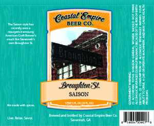 Coastal Empire Beer Co Broughton St. Saison