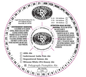 Legal Remedy Brewing Co. Polygraph Pumpkin Ale
