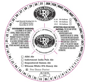 Legal Remedy Brewing Co. Pro Bono Porter