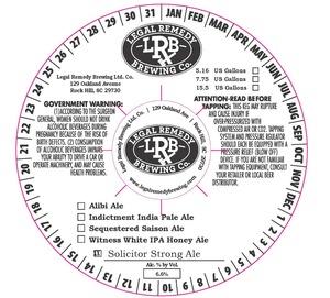 Legal Remedy Brewing Co. Solicitor Strong Ale