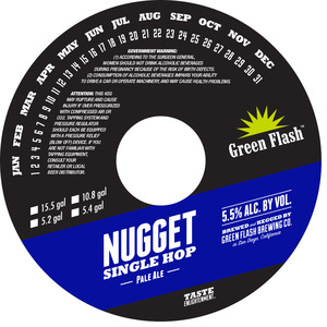 Green Flash Brewing Company Nugget Single Hop November 2015
