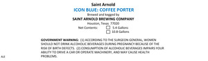 Saint Arnold Brewing Company Icon Blue Coffee Porter November 2015