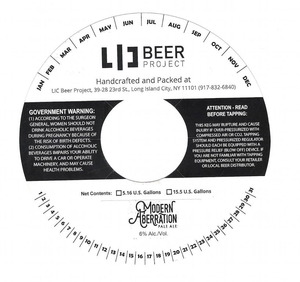 Lic Beer Project Modern Aberration November 2015