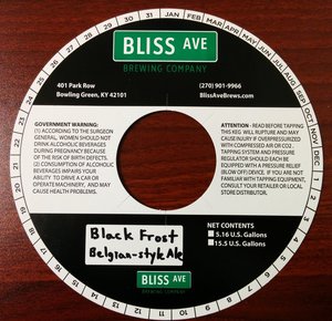 Black Frost Belgian-style Ale November 2015