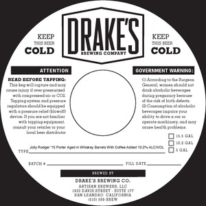 Drake's Barrel Aged Jolly Rodger November 2015