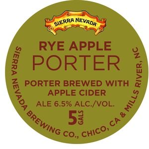 Sierra Nevada Rye Apple Porter November 2015