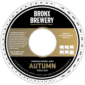 The Bronx Brewery Pommeau Barrel Aged Autumn Pale Ale November 2015