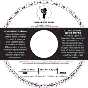 Paducah Beer Werks Oatmeal Stout