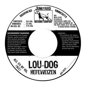 Junkyard Brewing Company Lou Dogg Hefeweizen