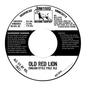 Junkyard Brewing Company Old Red Lion English Pale Ale