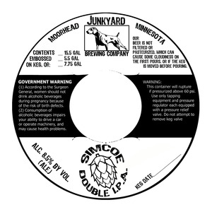 Junkyard Brewing Company Simcoe Double IPA