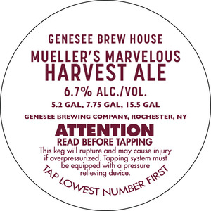 Genesee Brew House Mueller's Marvelous Harvest Ale